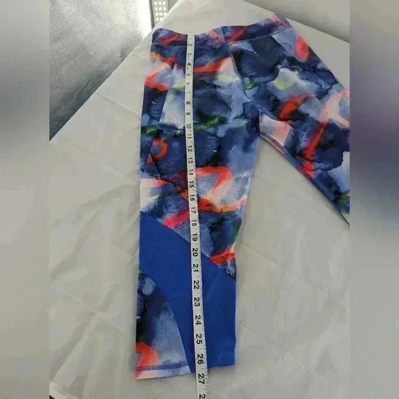 Adidas Colorful Printed Pull On Capri Leggings Girls Size XL 14-16 - Picture 7 of 8